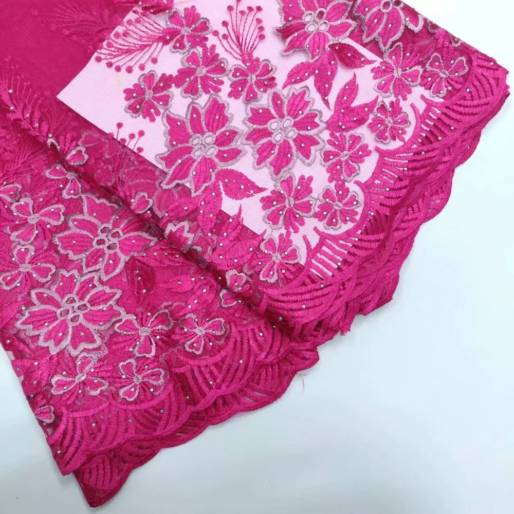 Королевская фиолетовая французская кружевная ткань Женская свадьба африканская