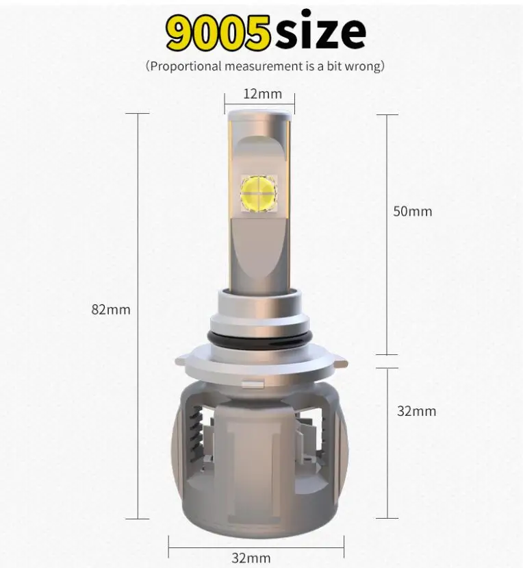 1 комплект 9005 HB3 60W 7800LM X70 светодиодных фар передние линзы лампы XHP 70 4SMD чипы турбо