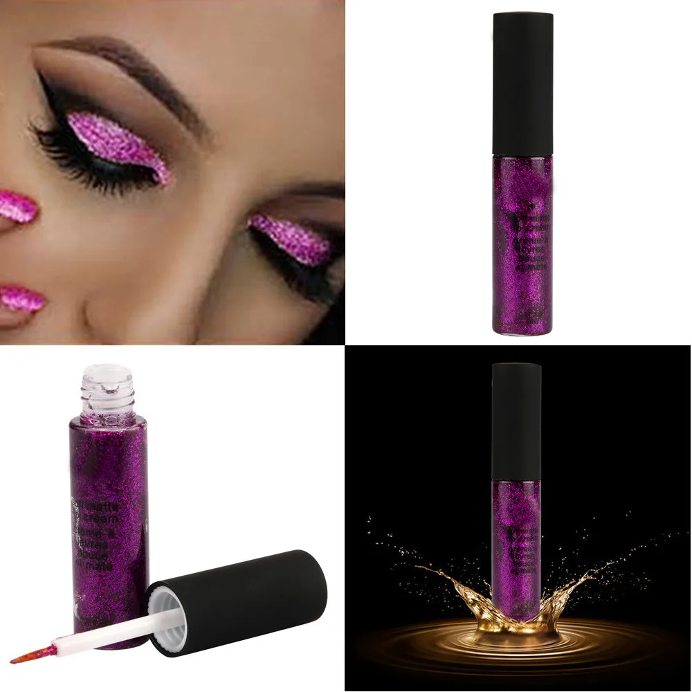 Металлические дымчатые тени для век водостойкие блестящие жидкие подводки глаз