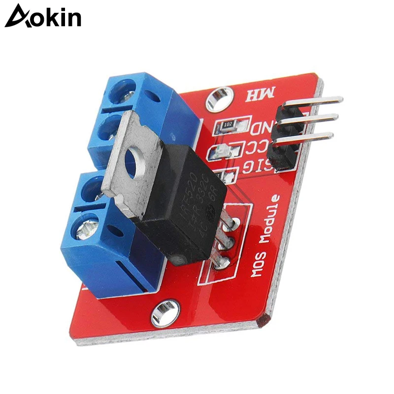 5 шт. 0-24 В верхняя кнопка Mosfet IRF520 драйвер MOS модуль для Arduino MCU ARM Raspberry pi 3 в-5 в Power PWM