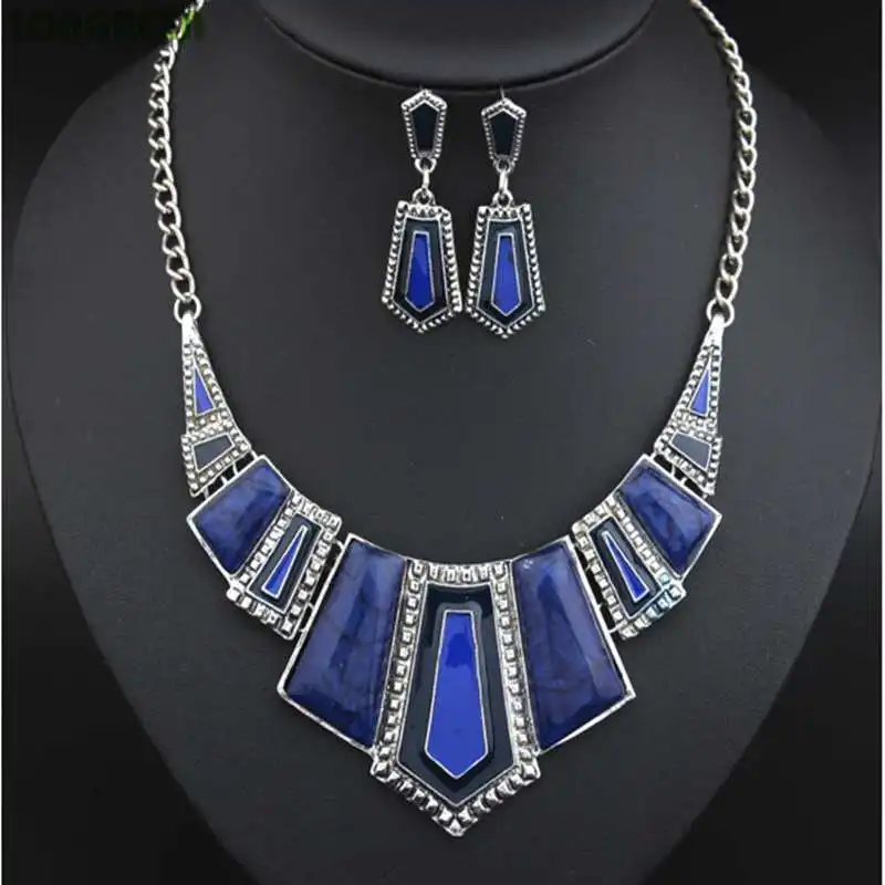 Женский ювелирный комплект из колье и серёг цинкового сплава | Украшения