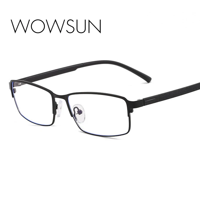 WOWSUN Unisex Glasses Frame UV400 eyeglasses Frames Clear Women Men Optical Gold Eyeglass Transparent A031 |