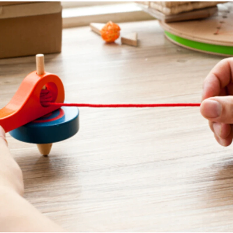 1 шт. ручка проволока гироскоп игрушка деревянный спиннинг Топы Beyblade бюст