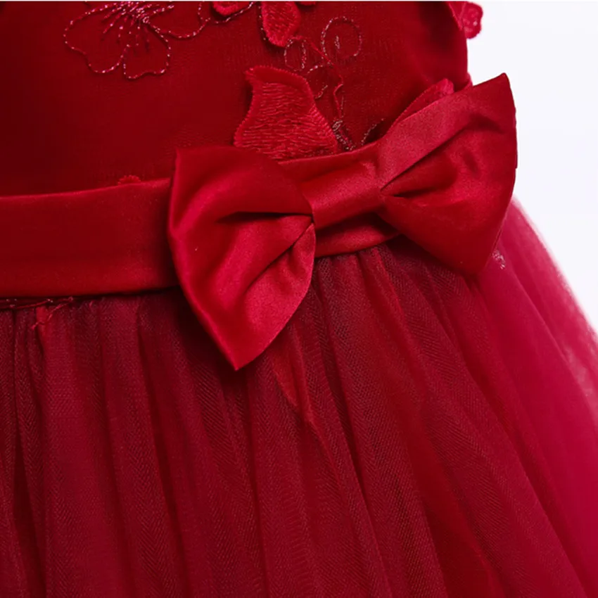 Girl Party Dress Princess Sleeveless Mesh Embroidery Christmas Dresses Toddler Kids Wedding Children Vestidos |