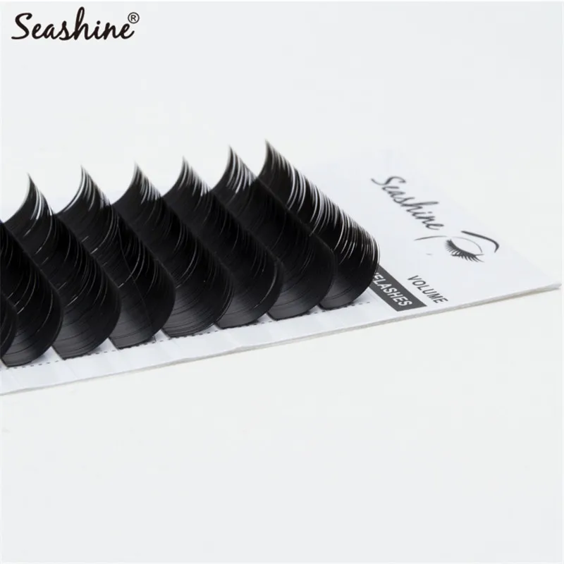 Ресницы Накладные Seashine синтетические L curl 8-15 мм индивидуальные мягкие для