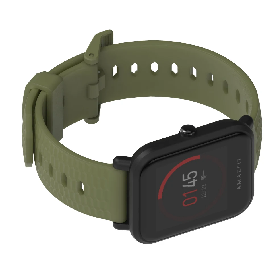 Спортивный силиконовый ремешок Mijobs для умных часов Xiaomi Huami Amazfit Bip Pace GTR 20 мм 22