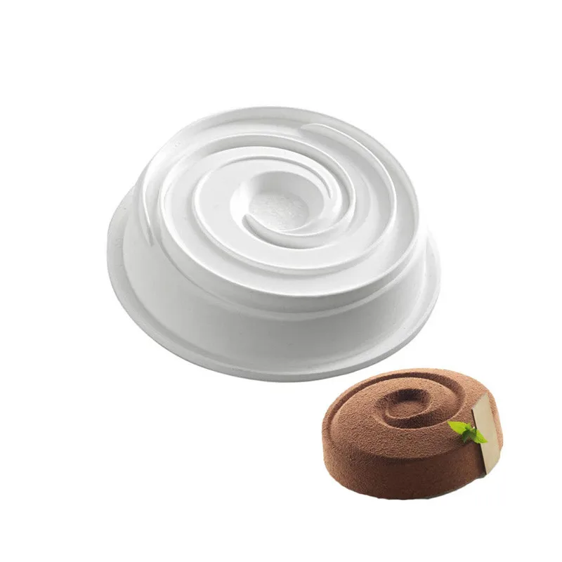 VOGVIGO антипригарным круглый спираль мусс торта прессформы шоколада Fondant (сахарная)