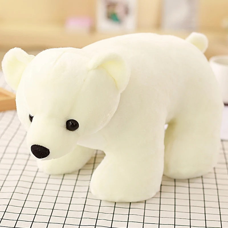 Polar bear Милый плюшевый белый медведь Милая мягкая игрушка-Пингвин детские игрушки для девочек на день рождения Рождественский подарок милая девочка 35-65 см кукла - Цвет: Polar bear