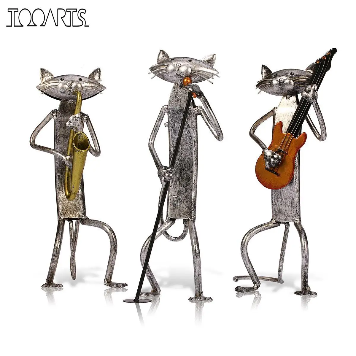 Фигурки музыкантов группы TOOARTS 3 мини кошки ремесло животные | Статуэтки и миниатюры -32812764387