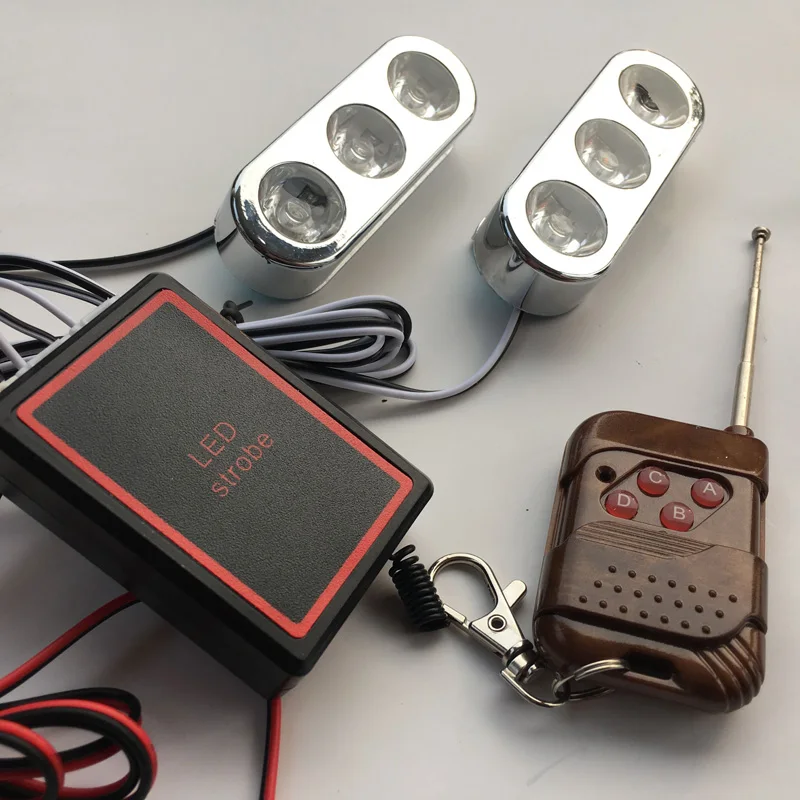 12v 2x3 светодиодный решёточные Дневной светильник DRL Strobe Противотуманные фары РЧ