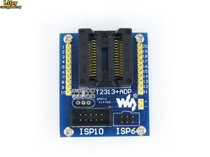 ATtiny2313 ATtiny4313 AVR SOIC20 (300 mil) ISP 10-контактный/6-контактный программирующий адаптер