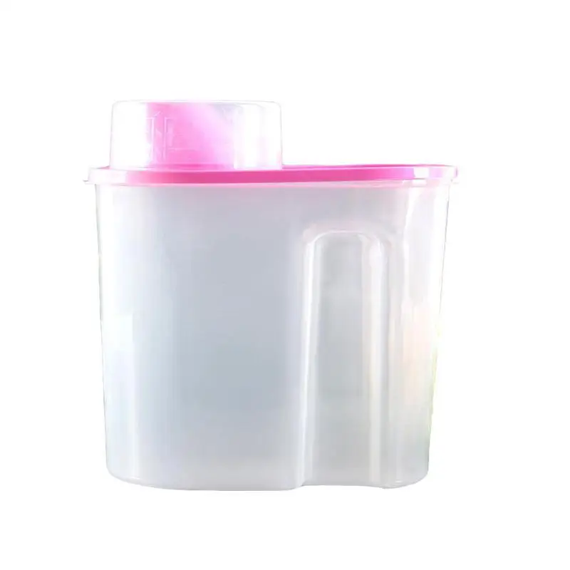 pink Диспенсер для зерновых, коробка для хранения, Кухонный Контейнер для рисовой муки, герметичный резервуар, пластиковый дозатор, прозрачная мерная чашка - Цвет: pink