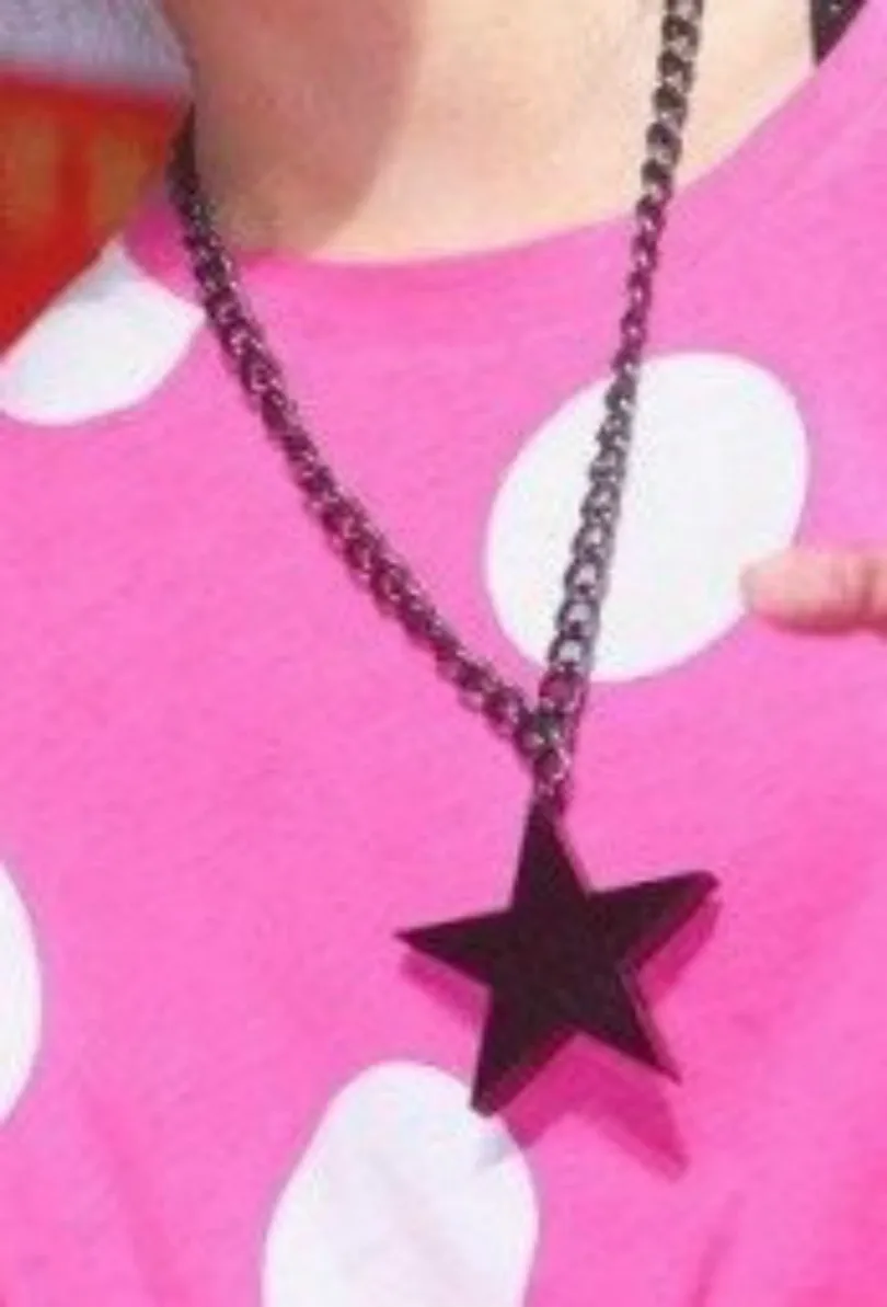 Черная звезда крылья длинное ожерелье цепочка ожерелья для свитера