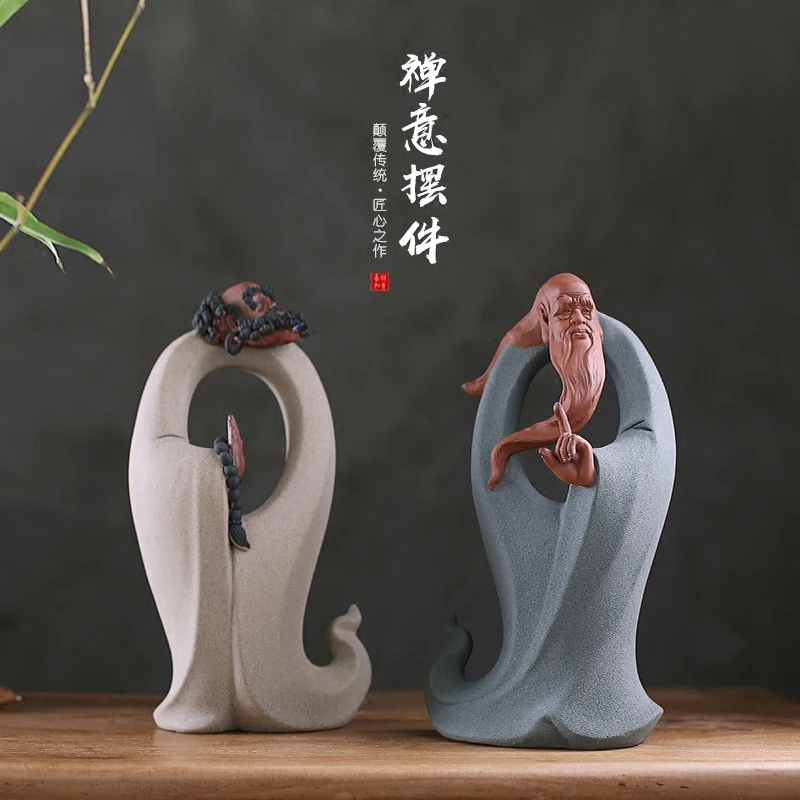 Керамическая фигурка laozi предметы интерьера Будда Дхарма дзен мягкая декорация