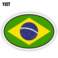 yjzt 12 6cm7 7cm car accessories brazil flag decal reflective bike car sticker 6 1570