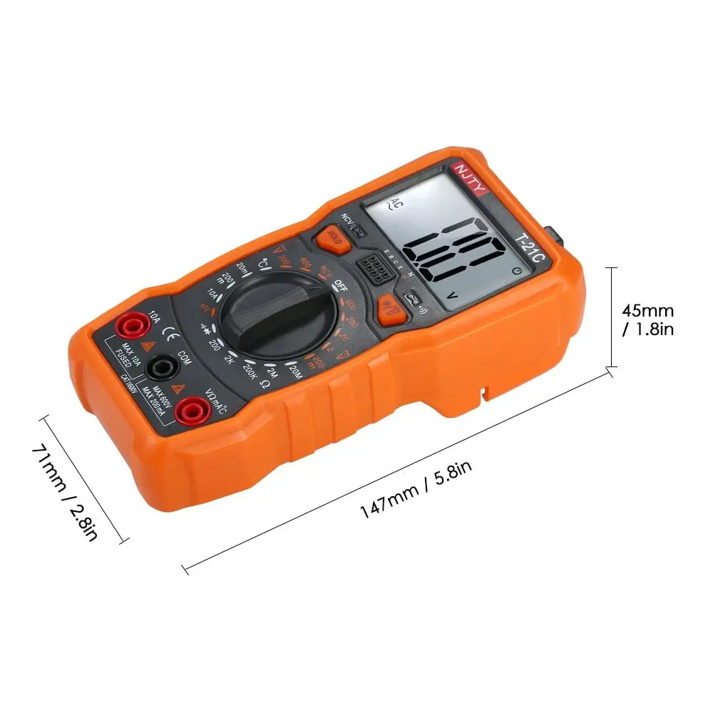 Цифровой мультиметр True RMS 1999 отсчетов с аналоговой гистограммой тестер батареи
