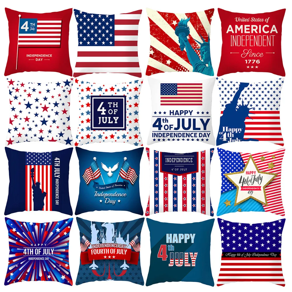 QIFU 45x45 см День Независимости наволочка с американский флаг Happy July 4th декор для