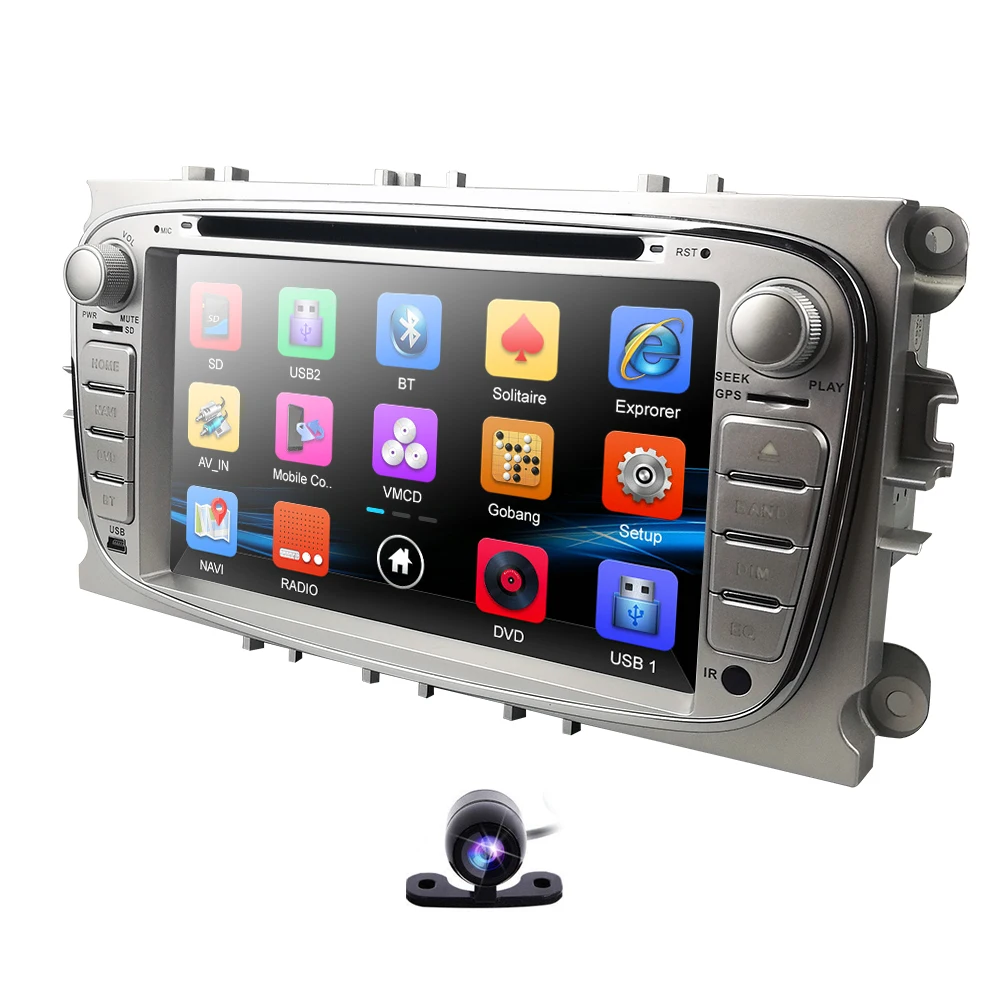 Двойной 2 Din Автомобильный dvd-плеер GPS Navi для Ford Focus Mondeo Galaxy 3G аудио Радио стерео