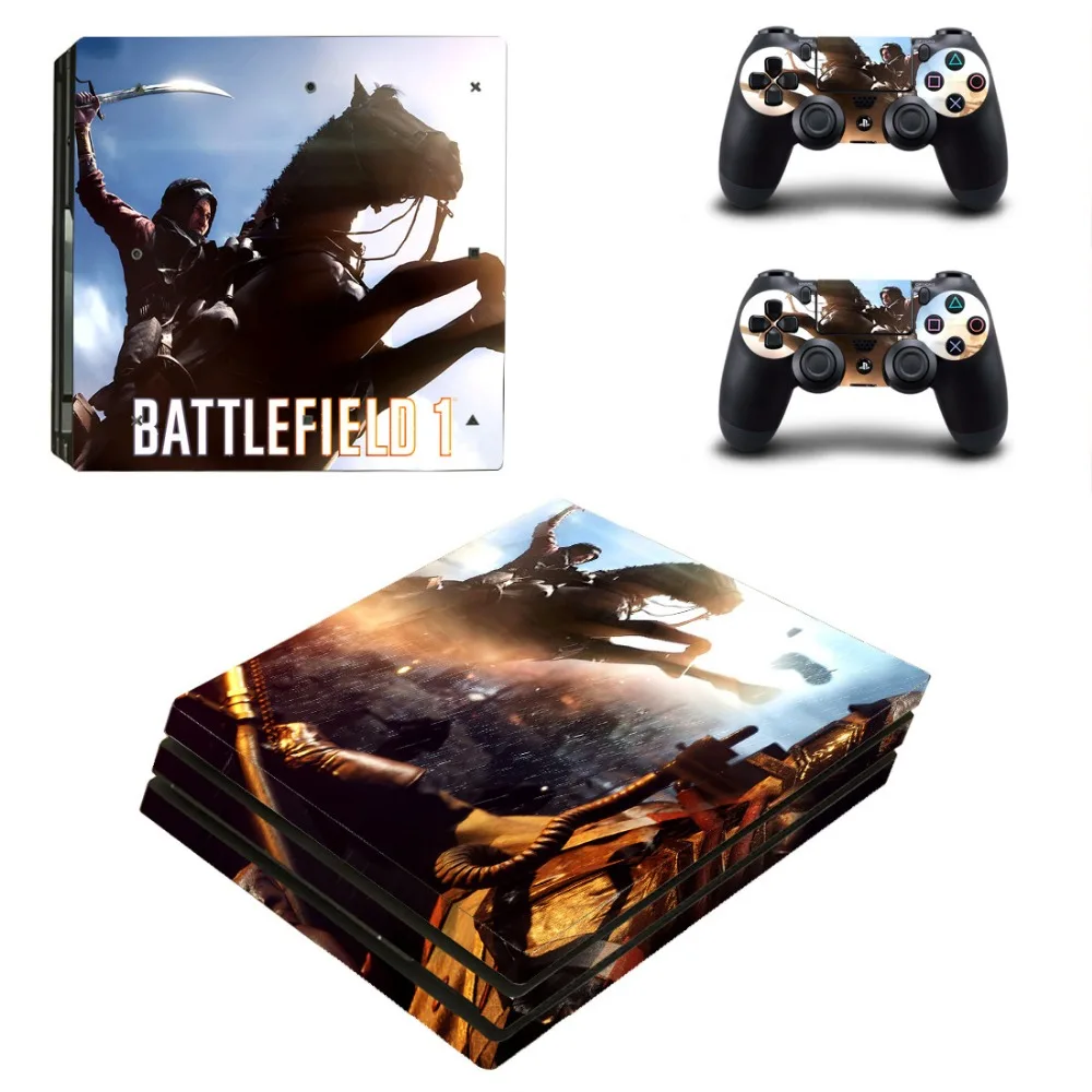 Battlefield 1 PS4 PRO наклейки для кожи Play station 4 Pro пульт управления защитный чехол