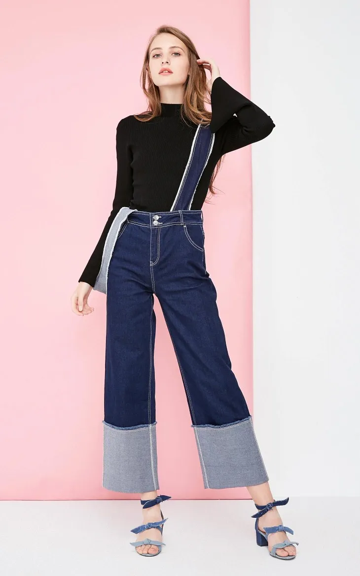 Vero Moda новые женские широкие джинсы с необработанными краями | 318332504