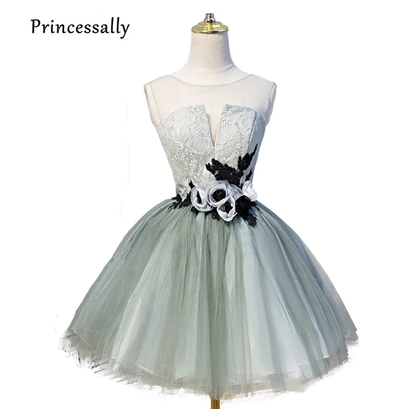 Robe De Soriee Новое роскошное коктейльное платье короткое Кружевное Цветочное без