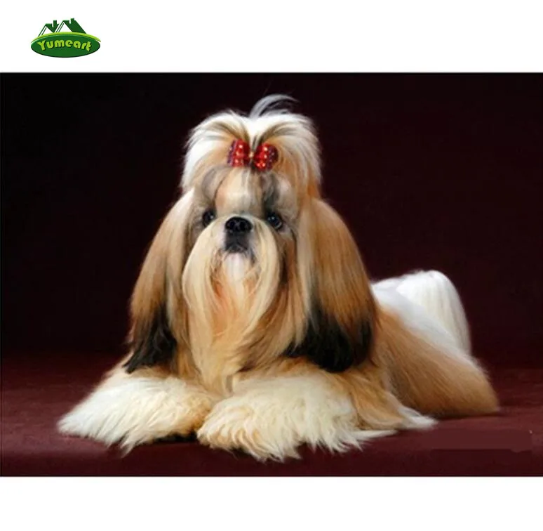 30*40 см Алмазная вышивка животные Shih Tzu Pet dog квадратная алмазная живопись