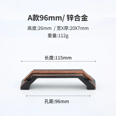 A 96mm handle 96 128 мм американский Ретро стиль черная антикварная медная тумба кухонного шкафа дверная ручка деревянный ящик ручка для шкафа - Цвет: A 96mm handle