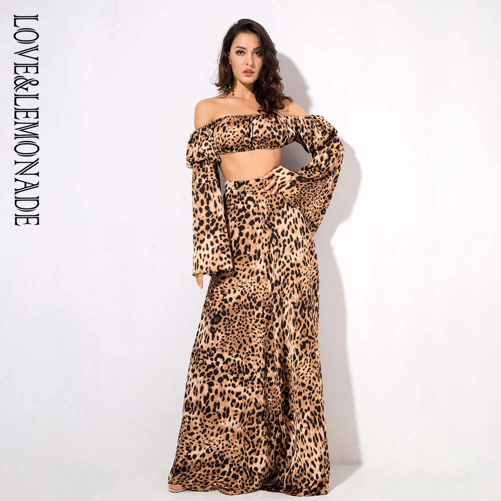 Короткий топ с леопардовым принтом Love &amp Lemonade LM1312T | Женская одежда
