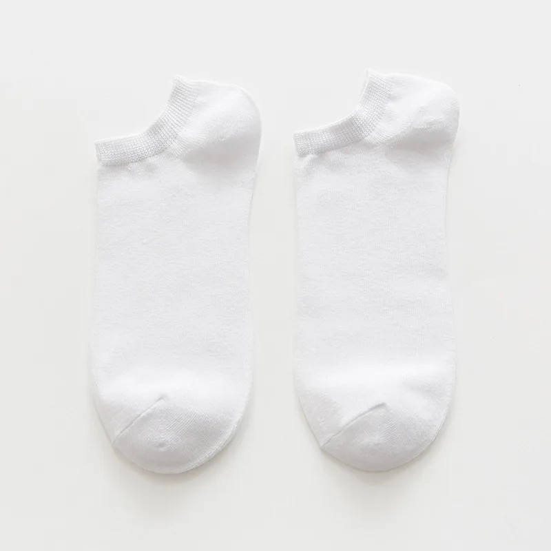 2019 мужские короткие носки хлопковые однотонные спортивные белые SocksSC004|Мужские