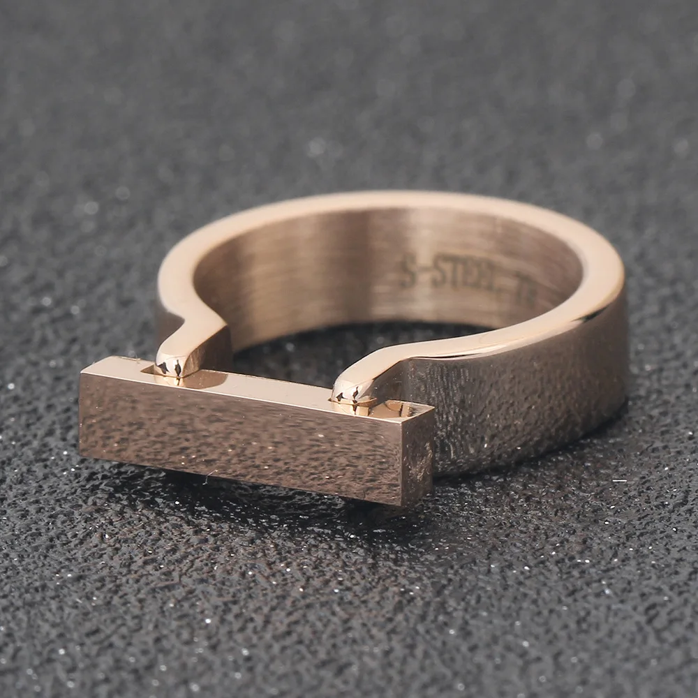 Классическое Ювелирное Украшение Подкова из нержавеющей стали Брендовое кольцо