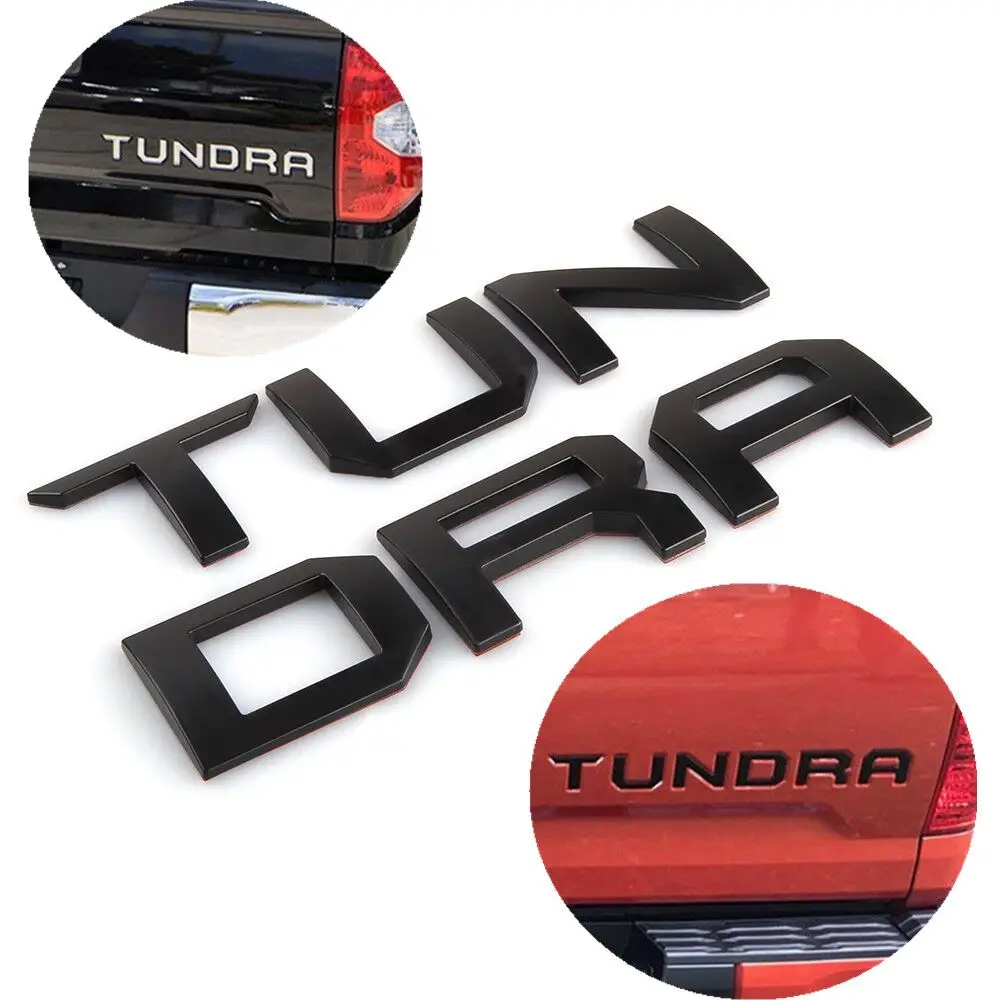 2 цвета 3D приподнятая металлическая эмблема значок буква вставка для TOYOTA TUNDRA Tailgate