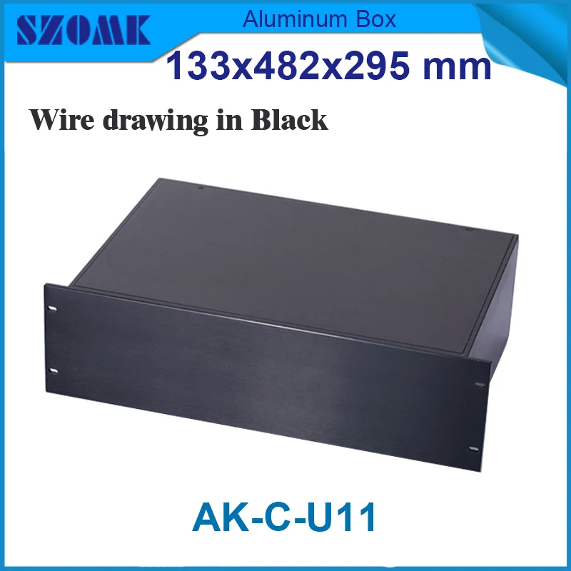 Корпус для электроники 133 (H) x482 (W) x295 (L) мм алюминиевая коробка электронного