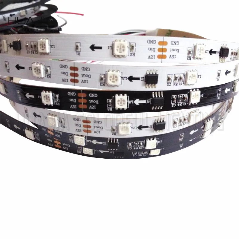 1 м 12В WS2811 30 штук 5050SMD цифровая RGB Мечта цветная Пиксельная Светодиодная лента 10 мм