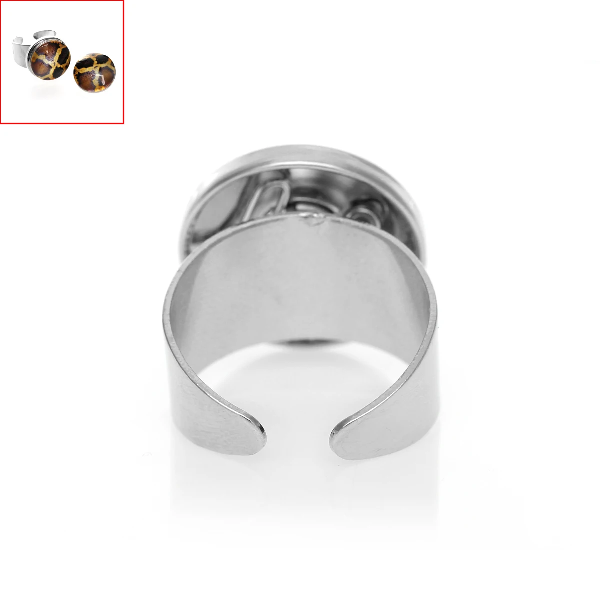 DoreenBeads Adjustable Snap Jewelry Rings Round silver color 18.0mm( 6/8&quot) Charm Hole Size: 6.0mm( 2/8&quot) 1 Piece Hot new | Украшения