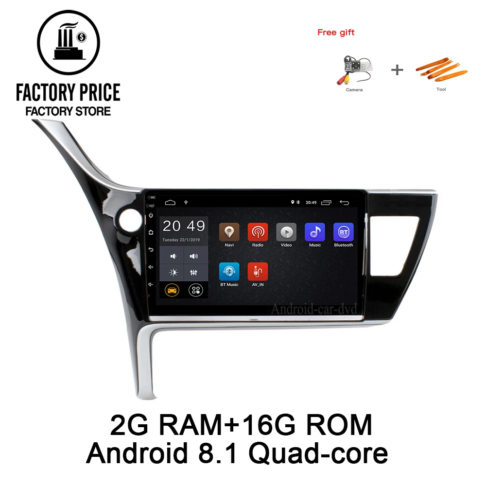 10 1 дюймов Android 7 Автомобильный gps для Toyota Corolla 2017 2018 навигационная головка