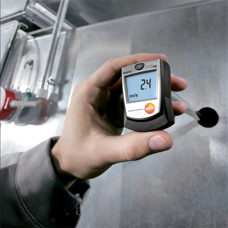 Тепловой Анемометр Testo 405 V1 с держателем для воздуховода тестер расхода воздуха и