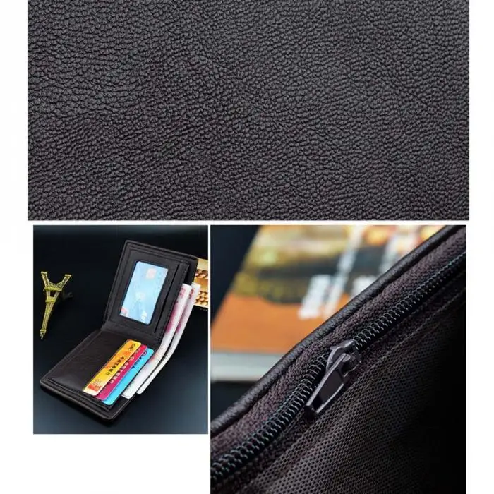 Men Wallets Purse PU Small Mini Storage Bag Fashion Durable For Coin Money Cards MUG88