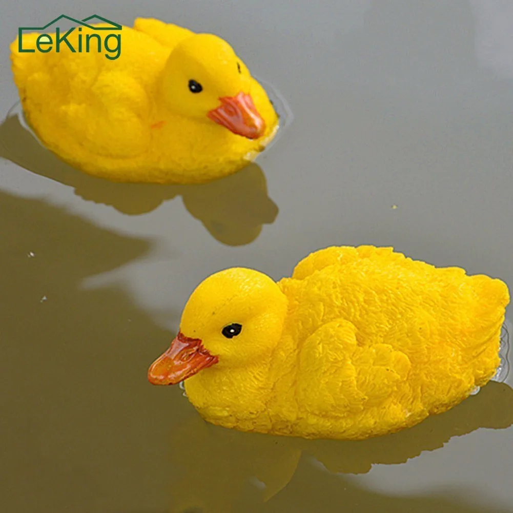 2 предмета искусственный Floating смолы желтые утки для бассейн газон дома и сада имитация орнамент для ежедневного Применение