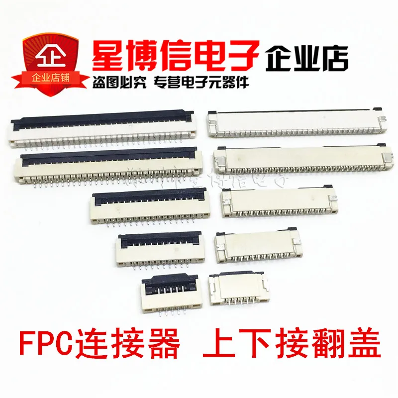 

10Pcs FFC Connector socket FPC 1.0MM Drawer Top Contact type 4P 5P 6P 7P 8P 9P 10P 12P 14P 16P 18P 20P 22P 24P 26P 28P 30P 32P