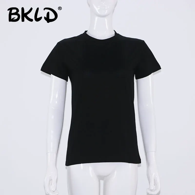 Женская футболка с короткими рукавами BKLD летняя принтом букв SISTER 01 коротким