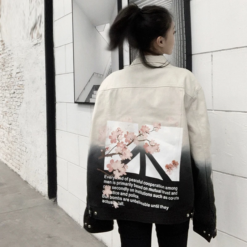 Японские уличные джинсы Sakura модное комбинированное пальто Homme хлопковые