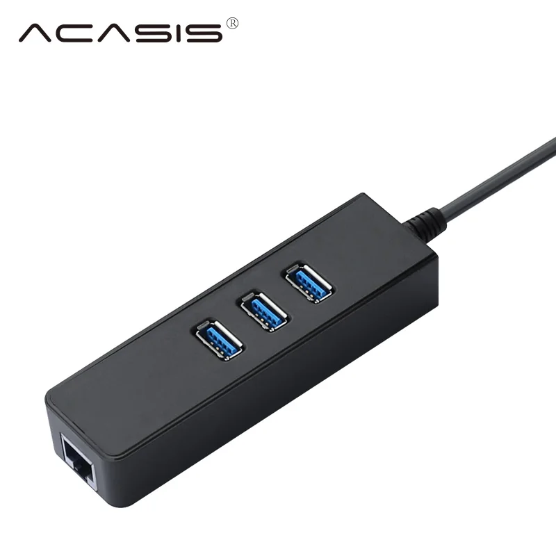 Acasis концентратор USB 3.0 + 1000 Мбит Gigabit Ethernet адаптер к RJ45 LAN сетевой карты USB3.0