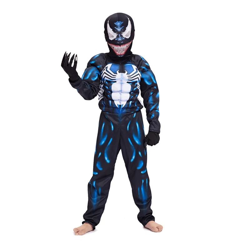 

Venom Costumes Kids Costume Horror Halloween Costume For Kids Disfraz Scary Venom Muscle Suit Child Carnival Masquerade Dress