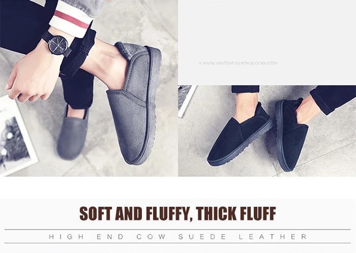 Winter Hot Sale Warm Men Cotton Slippers Shoes Big Size 36-45 Winter Wrapped Heel Home Slippers Men With Fur Mans footwear
