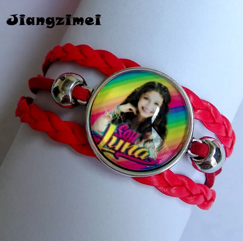 Jiangzimei1pc, супер поп-певец, соя луна, серебряные кожаные браслеты, I'm moon glass charm, ручная цепочка, браслет для девочек, вечерние, подарок