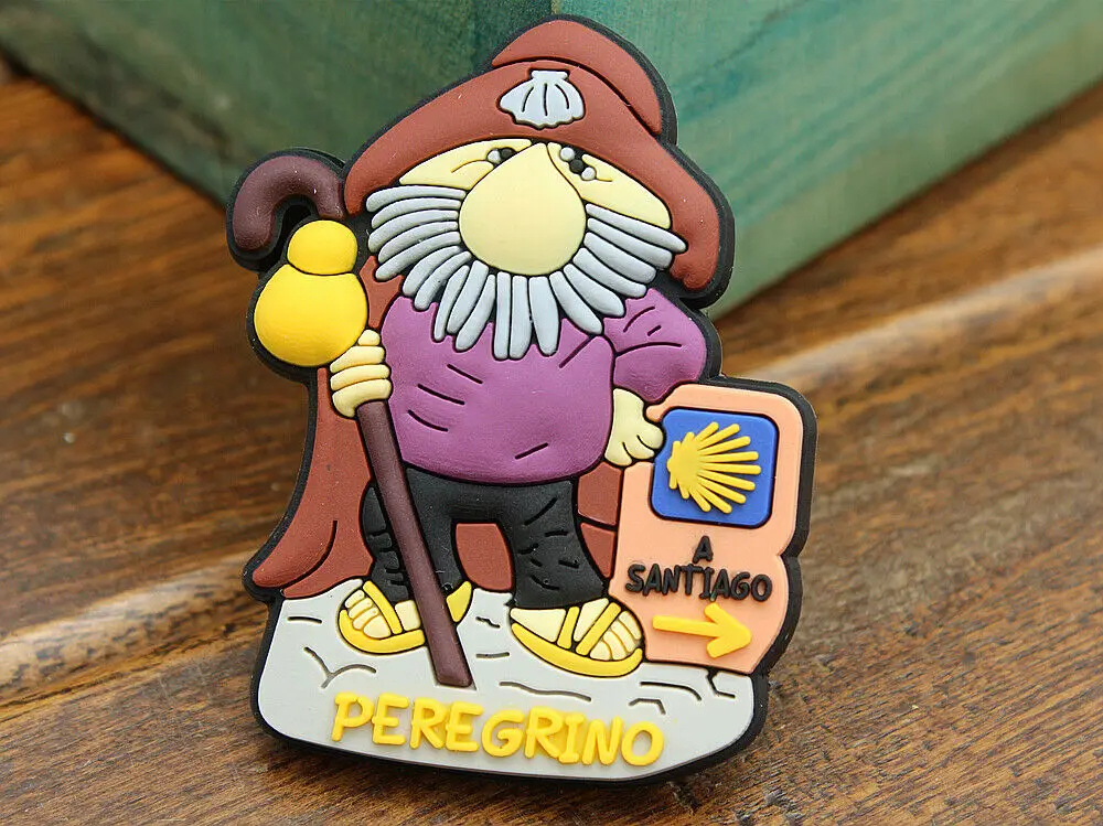 Peregrino, Испания, туристические поездки, сувенир, мультфильм, 3D резиновый магнит, наклейка, Подарок, Идея