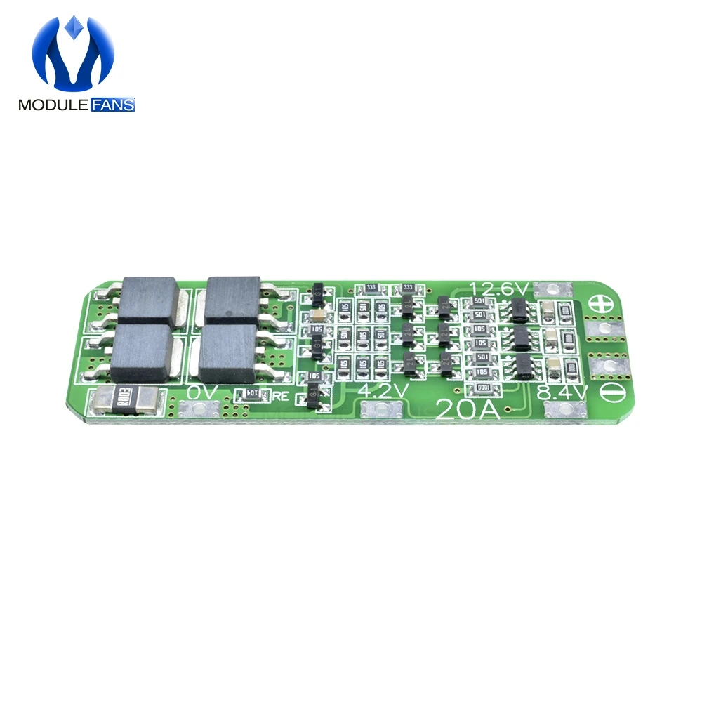Модуль защитной платы зарядного устройства PCB BMS 18650 V Cell 5 шт. 3 сеточки S 20A литий