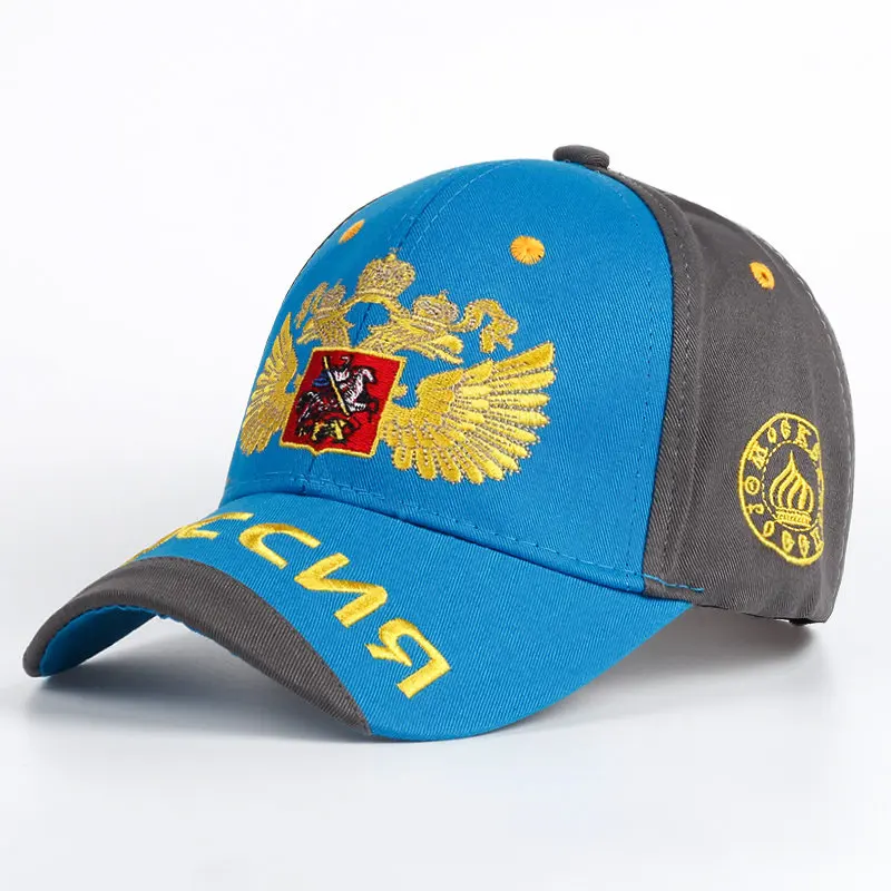 sky blue TUNICA, новинка, мужская и женская бейсболка из хлопка, Российский национальный флаг, вышивка, Snapback, модная кепка Патриот для мужчин и женщин - Цвет: sky blue