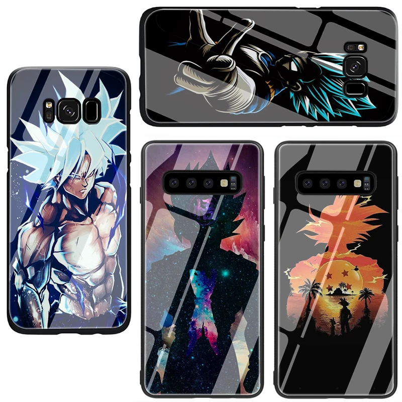 Dragon Ball Z Saiyan Goku закаленное Стекло мягкий чехол для телефона для samsung Galaxy S7 край S8 S9 S10 Note 8, 9, 10, плюс A10 20 30 40 50 60 70