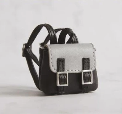 black gray 1 шт. Ретро ob11 куклы для сумки милый сетчатый винтажный рюкзак для OB11 1/12 bjd куклы аксессуары сумка для кукол - Цвет: black gray